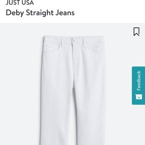 NWT Just USA White Jeans